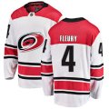 Carolina Hurricanes #4 Haydn Fleury Fanatics Branded White Away Breakaway NHL Jersey