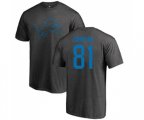 Detroit Lions #81 Calvin Johnson Ash One Color T-Shirt