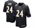 Baltimore Ravens #24 Brandon Carr Game Black Alternate Football Jersey