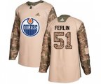 Edmonton Oilers #51 Brian Ferlin Authentic Camo Veterans Day Practice NHL Jersey