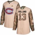 Montreal Canadiens #13 Peter Holland Authentic Camo Veterans Day Practice NHL Jersey
