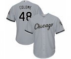Chicago White Sox #48 Alex Colome Replica Grey Road Cool Base Baseball Jersey