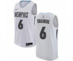 Memphis Grizzlies #6 Mario Chalmers Authentic White NBA Jersey - City Edition