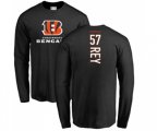 Cincinnati Bengals #57 Vincent Rey Black Backer Long Sleeve T-Shirt