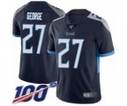 Tennessee Titans #27 Eddie George Navy Blue Team Color Vapor Untouchable Limited Player 100th Season Football Jersey