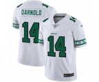 New York Jets #14 Sam Darnold Limited White Team Logo Fashion Football Jersey