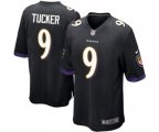 Baltimore Ravens #9 Justin Tucker Game Black Alternate Football Jersey