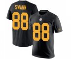 Pittsburgh Steelers #88 Lynn Swann Black Rush Pride Name & Number T-Shirt