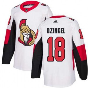 Ottawa Senators #18 Ryan Dzingel White Road Authentic Stitched NHL Jersey