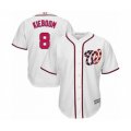 Washington Nationals #8 Carter Kieboom Authentic White Home Cool Base Baseball Player Jersey