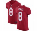 New York Giants #8 Daniel Jones Red Alternate Vapor Untouchable Elite Player Football Jersey