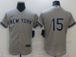 Nike New York Yankees #15 Thurman Munson Grey Road Flex Base Authentic Collection Jersey