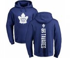 Toronto Maple Leafs #91 John Tavares Royal Blue Backer Pullover Hoodie