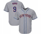 New York Mets #9 Brandon Nimmo Replica Grey Road Cool Base Baseball Jersey