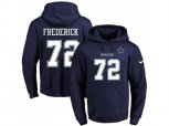 Dallas Cowboys #72 Travis Frederick Navy Blue Name & Number Pullover NFL Hoodie