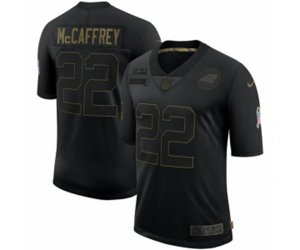 Carolina Panthers #22 Christian McCaffrey 2020 Salute To Service Limited Jersey Black