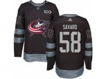 Columbus Blue Jackets #58 David Savard Authentic Black 1917-2017 100th Anniversary NHL Jersey