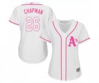 Women's Oakland Athletics #26 Matt Chapman Replica White Fashion Cool Base Baseball Jersey