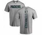 Green Bay Packers #87 Jace Sternberger Ash Backer T-Shirt