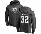 Los Angeles Rams #32 Eric Weddle Ash One Color Pullover Hoodie
