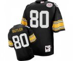 Pittsburgh Steelers #80 Jack Butler Black Team Color Authentic Throwback Football Jersey