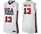 Nike Team USA #13 Chris Mullin Swingman White 2012 Olympic Retro Basketball Jersey