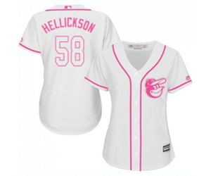 Women\'s Baltimore Orioles #58 Jeremy Hellickson Replica White Fashion Cool Base Baseball Jersey