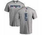 New England Patriots #7 Jake Bailey Ash Backer T-Shirt