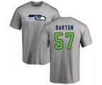 Seattle Seahawks #57 Cody Barton Ash Name & Number Logo T-Shirt