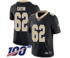 New Orleans Saints #62 Nick Easton Black Team Color Vapor Untouchable Limited Player 100th Season Football Jersey
