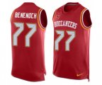 Tampa Bay Buccaneers #77 Caleb Benenoch Limited Red Player Name & Number Tank Top Football Jersey
