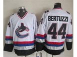 Vancouver Canucks #44 Todd Bertuzzi White Black CCM Throwback Stitched NHL jerseys