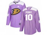 Adidas Anaheim Ducks #10 Corey Perry Purple Authentic Fights Cancer Stitched NHL Jersey