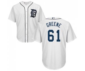 Detroit Tigers #61 Shane Greene Replica White Home Cool Base Baseball Jersey