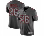 New England Patriots #26 Sony Michel Limited Gray Static Fashion Football Jersey