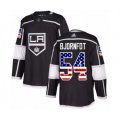 Los Angeles Kings #54 Tobias Bjornfot Authentic Black USA Flag Fashion Hockey Jersey