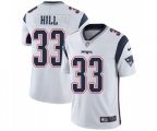 New England Patriots #33 Jeremy Hill White Vapor Untouchable Limited Player Football Jersey