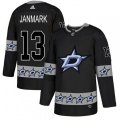 Dallas Stars #13 Mattias Janmark Authentic Black Team Logo Fashion NHL Jersey