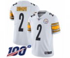 Pittsburgh Steelers #2 Mason Rudolph White Vapor Untouchable Limited Player 100th Season Football Jersey