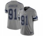 Dallas Cowboys #91 L. P. Ladouceur Limited Gray Inverted Legend Football Jersey