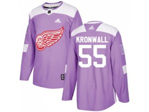 Detroit Red Wings #55 Niklas Kronwall Purple Authentic Fights Cancer Stitched NHL Jersey