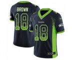 Seattle Seahawks #18 Jaron Brown Limited Navy Blue Rush Drift Fashion Football Jersey