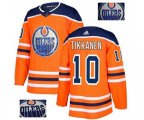 Edmonton Oilers #10 Esa Tikkanen Authentic Orange Fashion Gold NHL Jersey