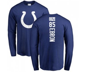 Indianapolis Colts #85 Eric Ebron Royal Blue Backer Long Sleeve T-Shirt