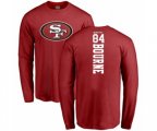 San Francisco 49ers #84 Kendrick Bourne Red Backer Long Sleeve T-Shirt