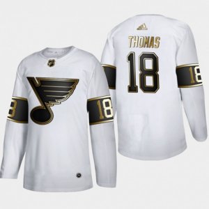 St. Louis Blues #18 Robert Thomas Adidas White Golden Edition Limited Stitched NHL Jersey