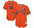 San Francisco Giants #18 Duane Kuiper Authentic Orange Throwback Baseball Jersey
