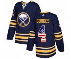 Adidas Buffalo Sabres #4 Josh Gorges Authentic Navy Blue USA Flag Fashion NHL Jersey