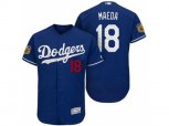 Los Angeles Dodgers #18 Kenta Maeda 2017 Spring Training Flex Base Authentic Collection Stitched Baseball Jersey