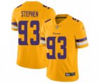 Minnesota Vikings #93 Shamar Stephen Limited Gold Inverted Legend Football Jersey